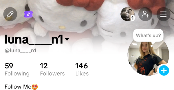 Preview of Luna's TikTok profile banner